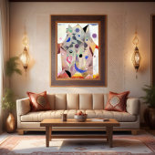 Poster Nightingales perses de Paul Klee, Art Abstrait