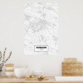 Poster Nijmegen, Pays-Bas (noir sur blanc) (Cuisine)