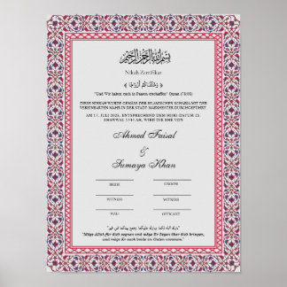 Poster nikah zertifikat