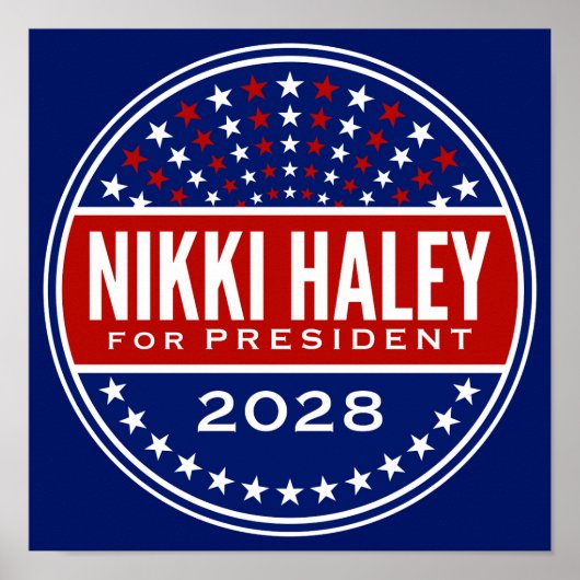 Poster Nikki Haley Présidente 2028 (Devant)