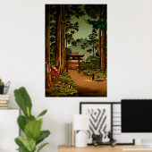 Poster Nikko Futarasan Temple Tsuchiya Koitsu 1936 (Bureau à domicile)