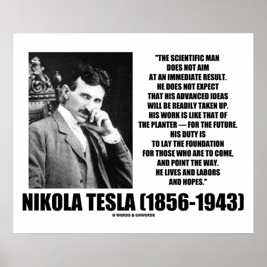 Poster Nikola Tesla (Devant)
