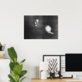Poster Nikola Tesla avec ampoule phosphorescente, 1894 (Bureau à domicile)