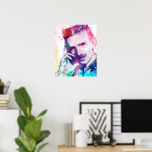Poster Nikola Tesla - Génie Créatif (Bureau à domicile)