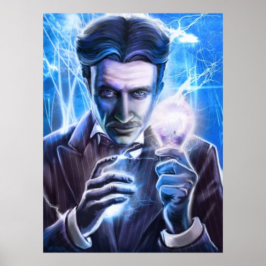 Poster Nikola Tesla Homme de la foudre (Devant)