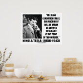 Poster Nikola Tesla Notre Machinerie Sera Conduite Par Le (Cuisine)