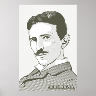 Poster Nikola Tesla Portrait