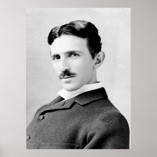 Poster Nikola Tesla Portrait (Devant)