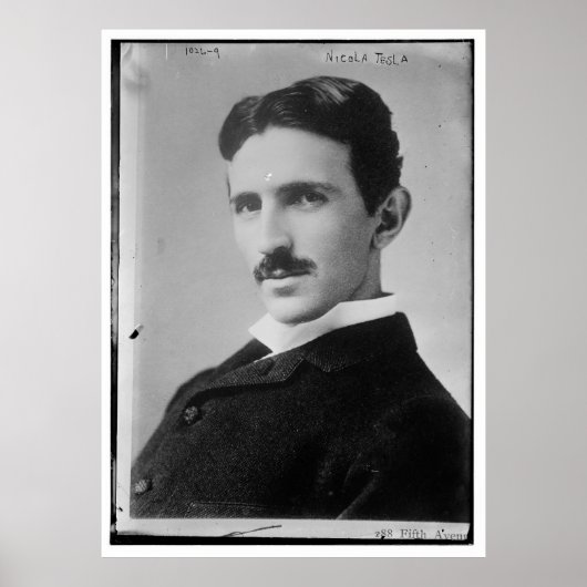 Poster Nikola Tesla Portrait (Devant)