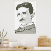 Poster Nikola Tesla Portrait (Cuisine)