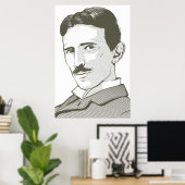 Poster Nikola Tesla Portrait (Bureau à domicile)