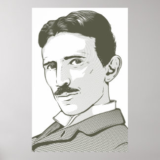 Poster Nikola Tesla Portrait
