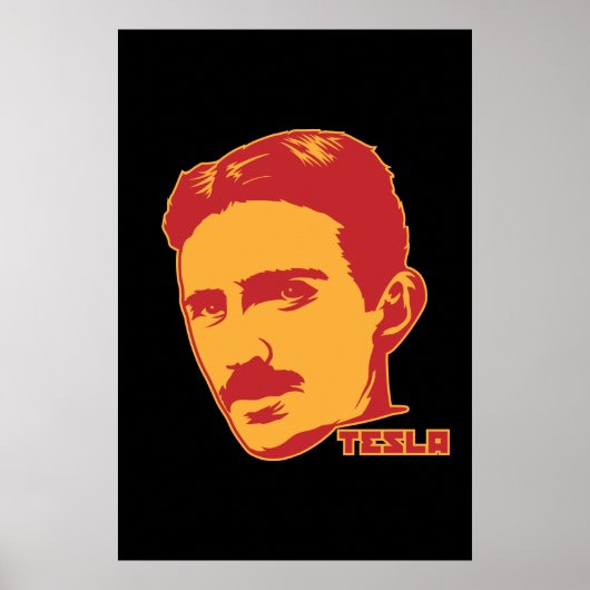 Poster Nikola Tesla Portrait (Devant)
