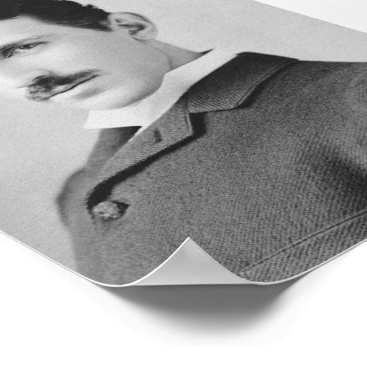 Poster Nikola Tesla - Vers 1890 (Coin)