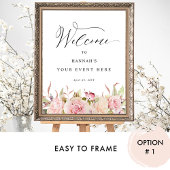 Poster N'importe quel événement, Blush, rose et Rose Affi