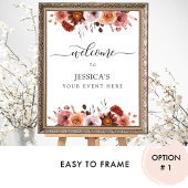 Poster N'importe quel événement, Bourgogne et Blush Affic