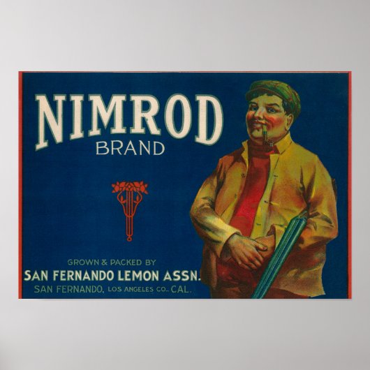 Poster Nimrod Lemon LabelSan Fernando, CA (Devant)
