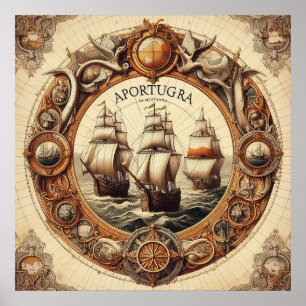 Poster Nina - Pinta - Père Noël Maria - Aportugra Portuga