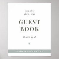 NINA Sage Green S'Il Vous Plaît Signer Notre Livre