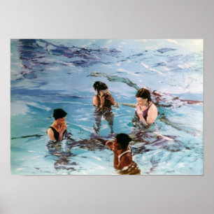 Poster Ninfas en el agua/Nymphes dans l'eau