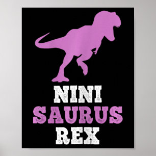 Poster Nini-saurus Rex Dino Dinosaur Ninisaurus Drôle