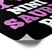 Poster Nini-saurus Rex Dino Dinosaure Ninisaurus Drôle  (Coin)