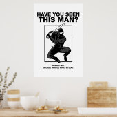 Poster Ninja - Avez-Vous Vu Cet Homme ? (Cuisine)