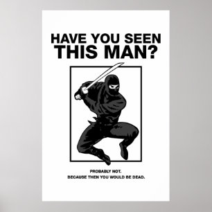 Poster Ninja - Avez-Vous Vu Cet Homme ?