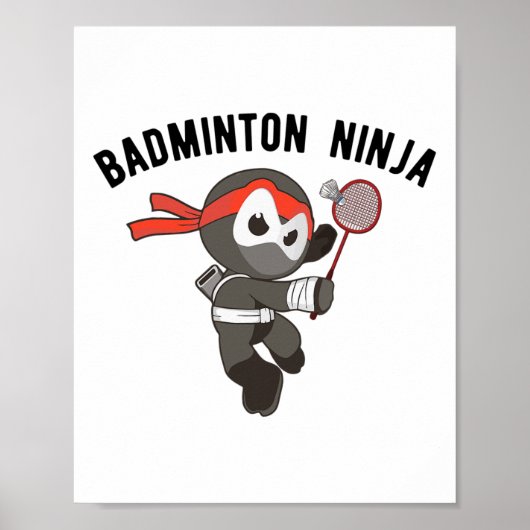 Poster Ninja Badminton (Devant)
