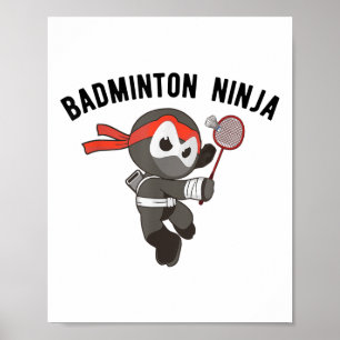 Poster Ninja Badminton, Birdie Sport Tee Apparel_1