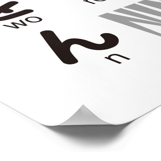 Poster Ninja Boy Table japonaise Hiragana (Coin)