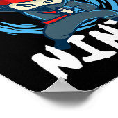 Poster Ninja diabétique - T1D Sanguins Sugar Diabetes Lau (Coin)