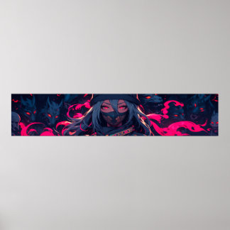 Poster Ninja et ses loups anime art