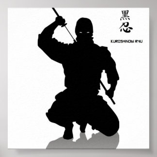 Poster ninja foncé, shhinnob