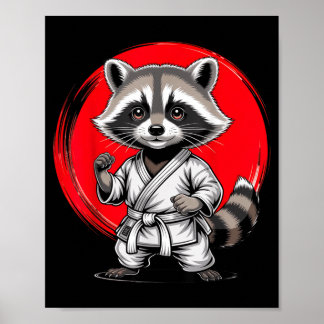 Poster Ninja Karaté Jiu-Jitsu Judo Arts Martiaux Raton La