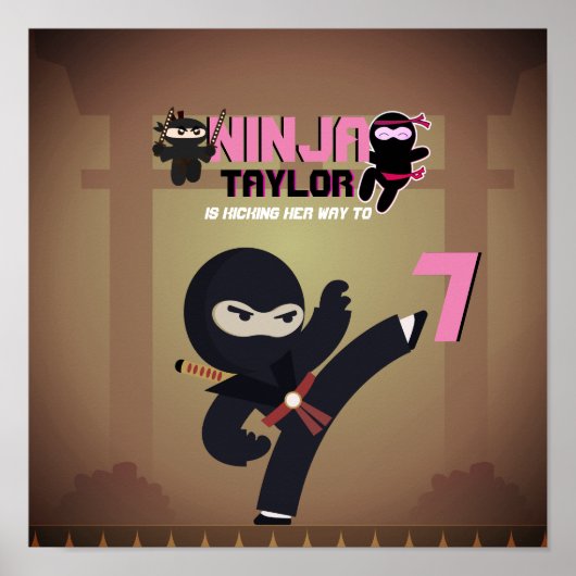 Poster NINJA Movie Star Warrior Kicking it Karatkids (Devant)