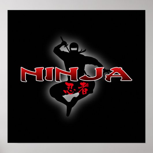 Poster Ninja Silhouette (Devant)