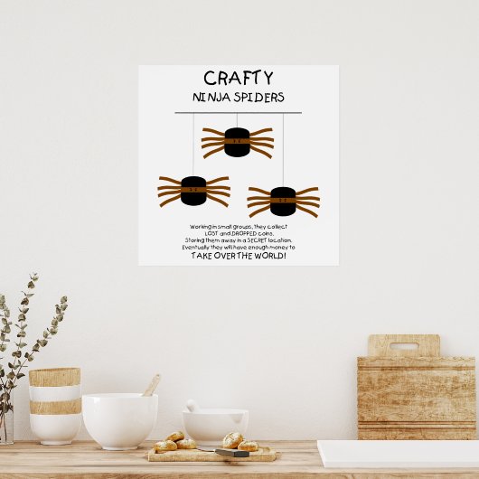 Poster Ninja Spiders ! (Cuisine)