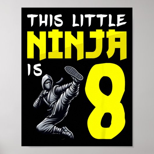 Poster Ninjas de kickboxing Ce petit ninja a 8 ans (Devant)