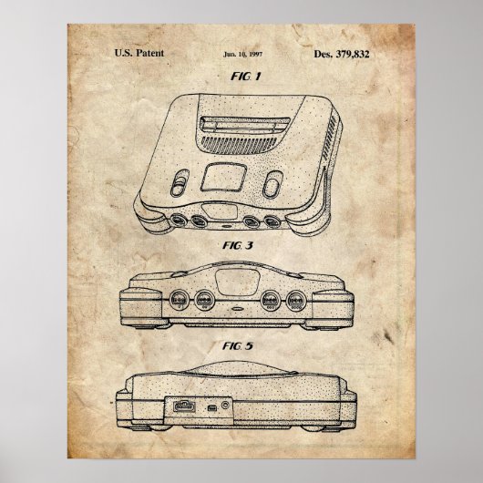 Poster Nintendo 64 Brevet (Devant)