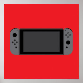 Poster Nintendo-switch (grijs)