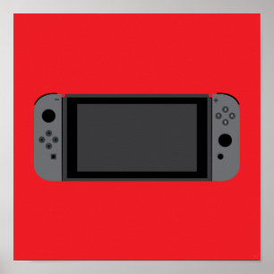 Poster Nintendo-switch (grijs)