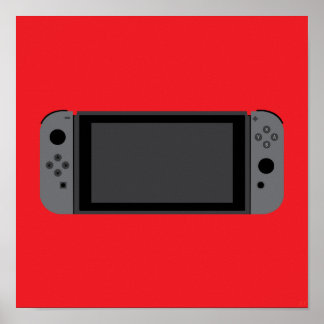 Poster Nintendo-switch (grijs)