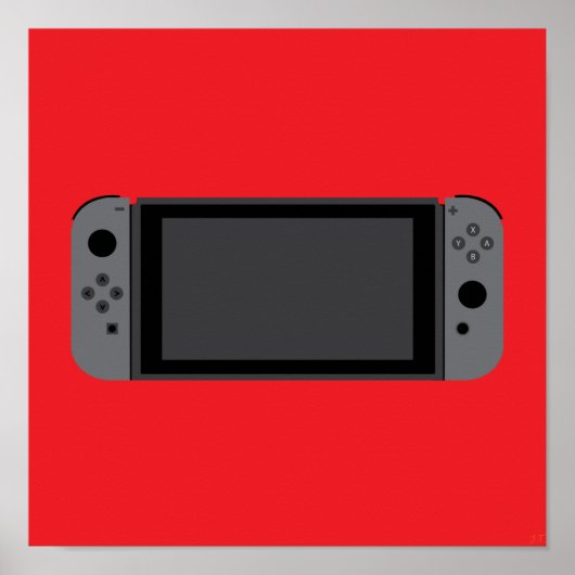 Poster Nintendo-switch (grijs) (Voorkant)