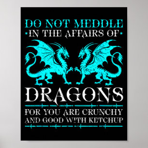 Poster N'interférez Pas Avec Les Affaires Des Dragons Fan