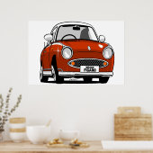 Poster Nissan Figaro caricature rouge (Cuisine)