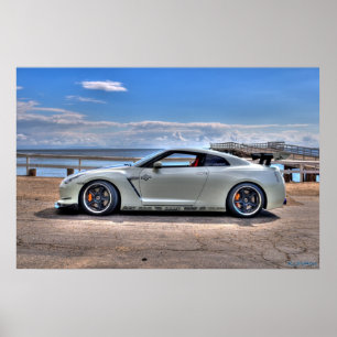 Poster Nissan GT-R à Paradise Cove