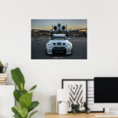 Poster Nissan GT-R R35 LibertyWalk avec plan (Bureau à domicile)