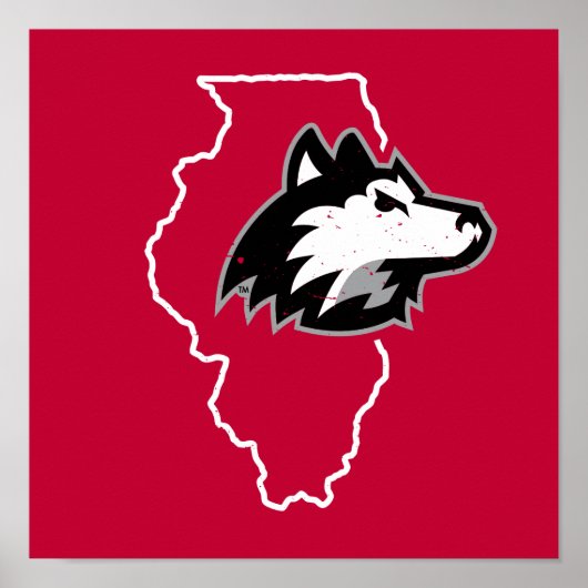 Poster NIU Huskies State Love (Devant)