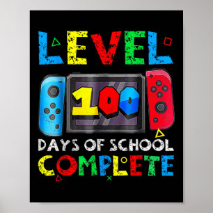 Poster Niveau 100 Jours De L'École Complet Jeu Vidéo Game